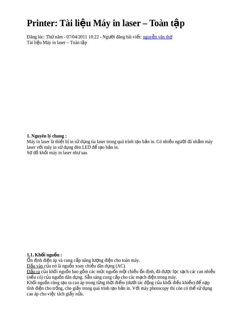 image for page Printer tài liệu máy in laser Toàn tập