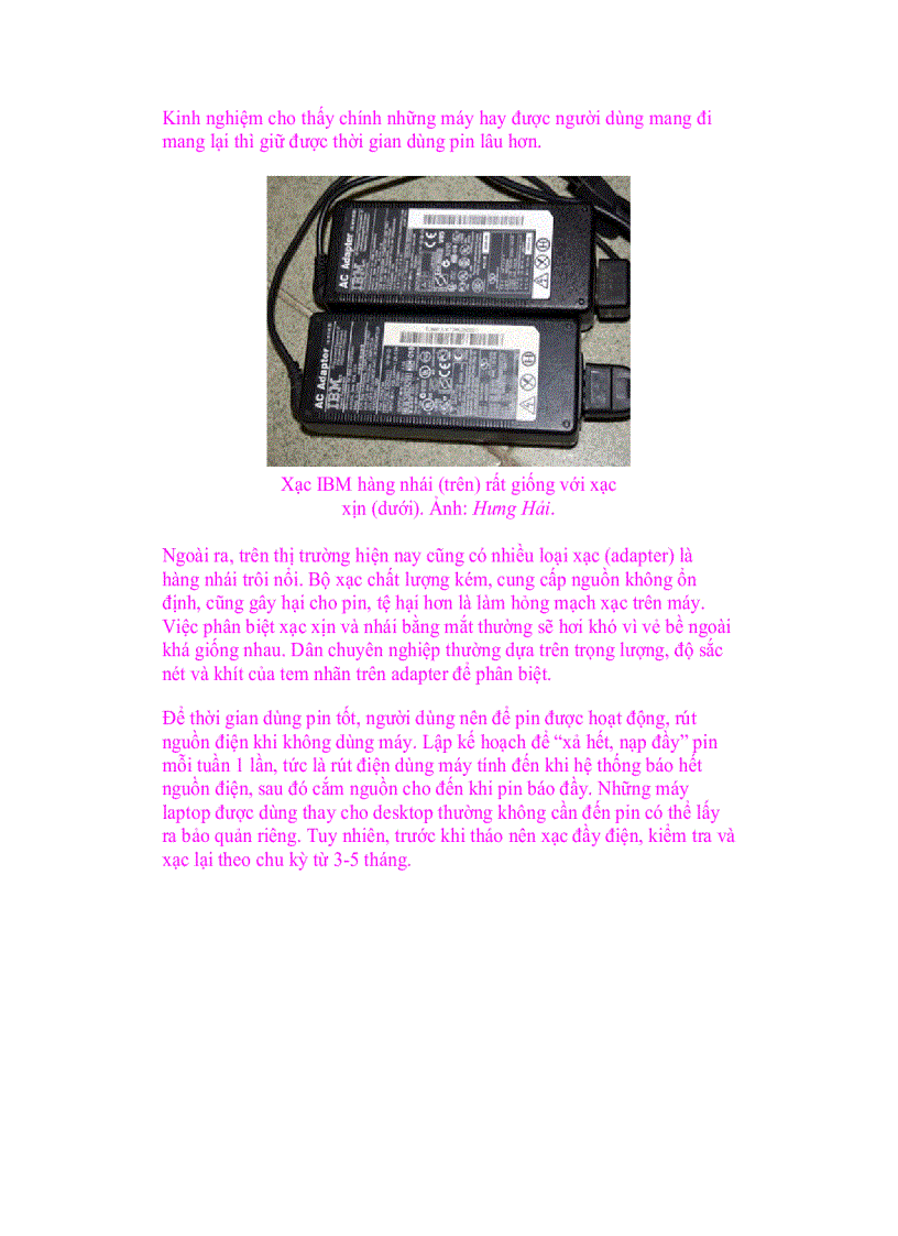 image for page Cách sử dụng và bảo quản pin laptop