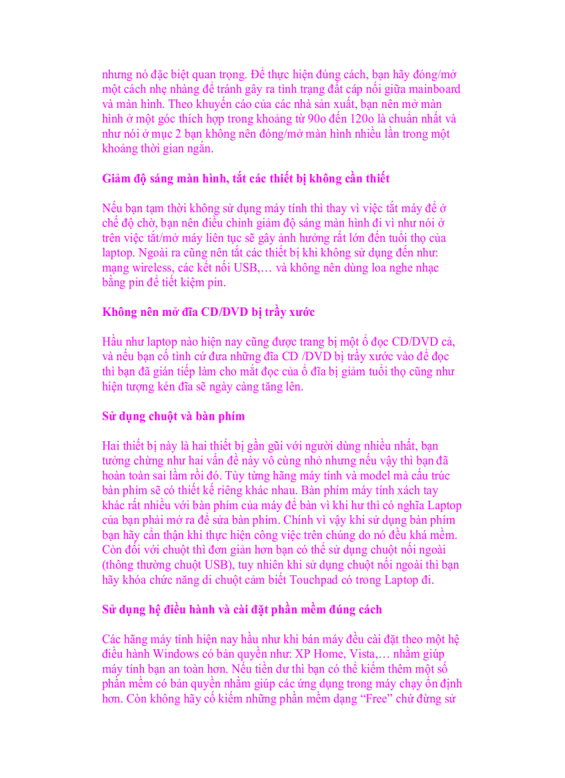 image for page Tổng hợp những kinh nghiêmk và cách bảo vệ Laptop phần 5