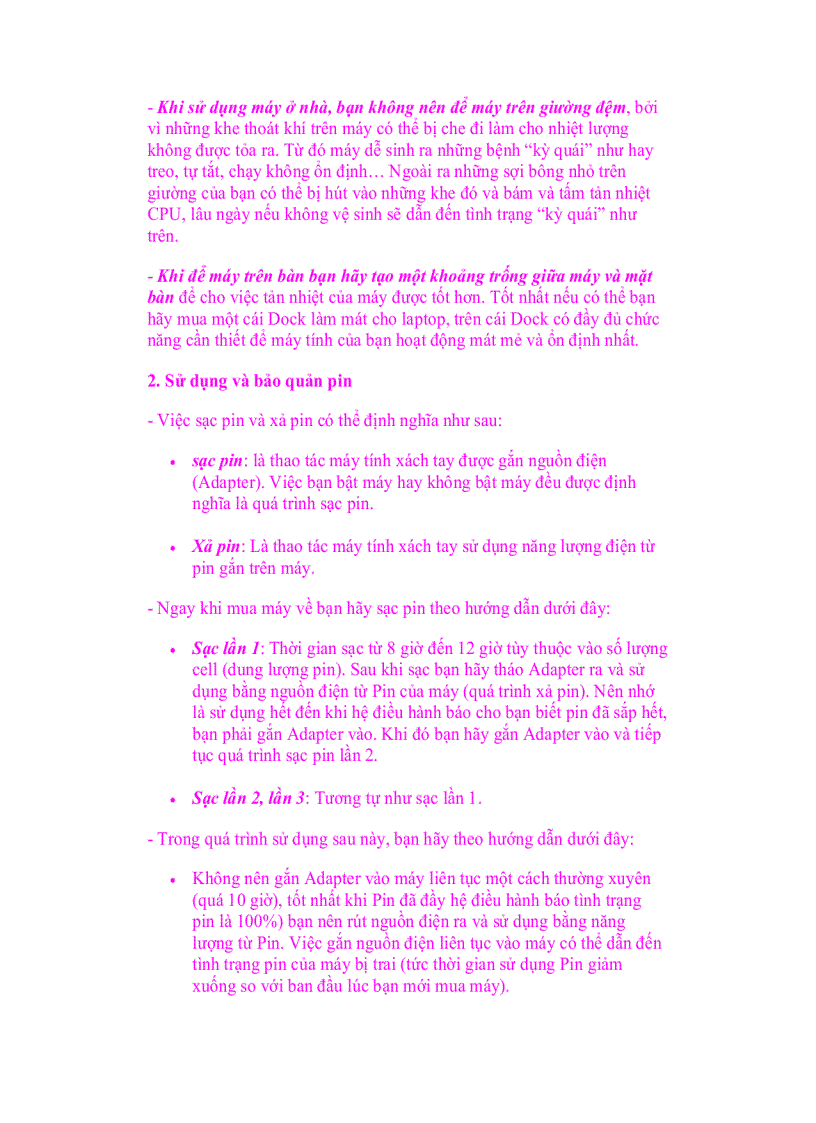 image for page Cách sử dụng laptop tốt nhất