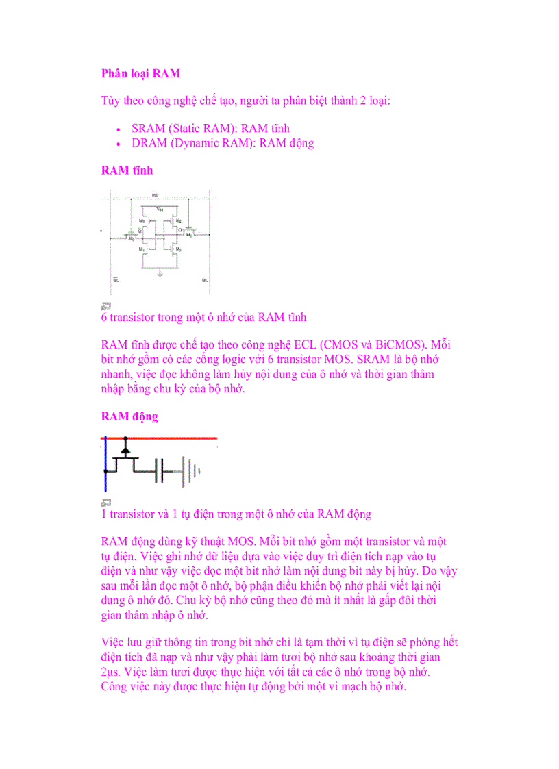 image for page Tìm hiểu về RAM Random Access Memory