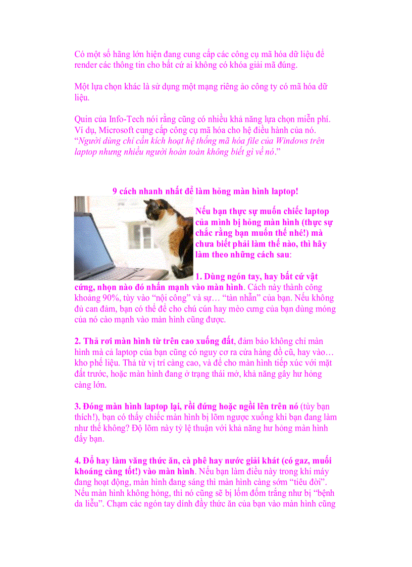 image for page Tổng hợp những kinh nghiêmk và cách bảo vệ Laptop phần 9