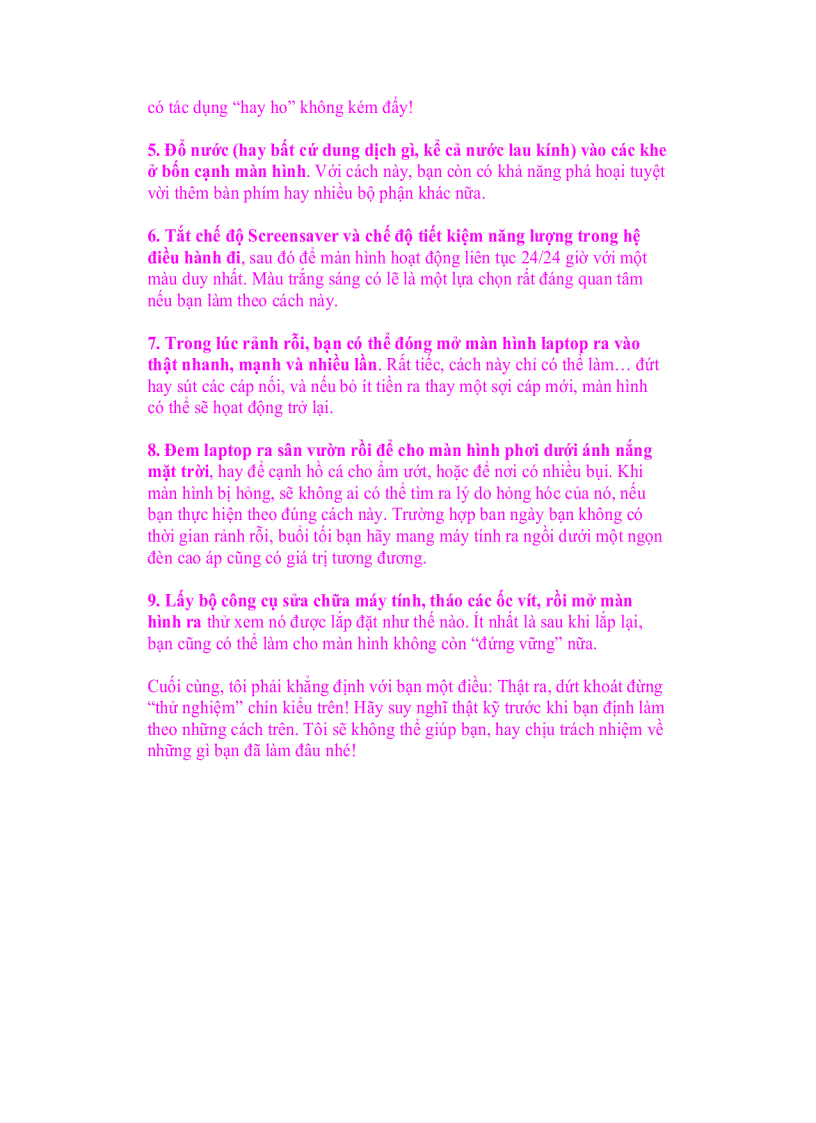image for page Tổng hợp những kinh nghiêmk và cách bảo vệ Laptop phần 9