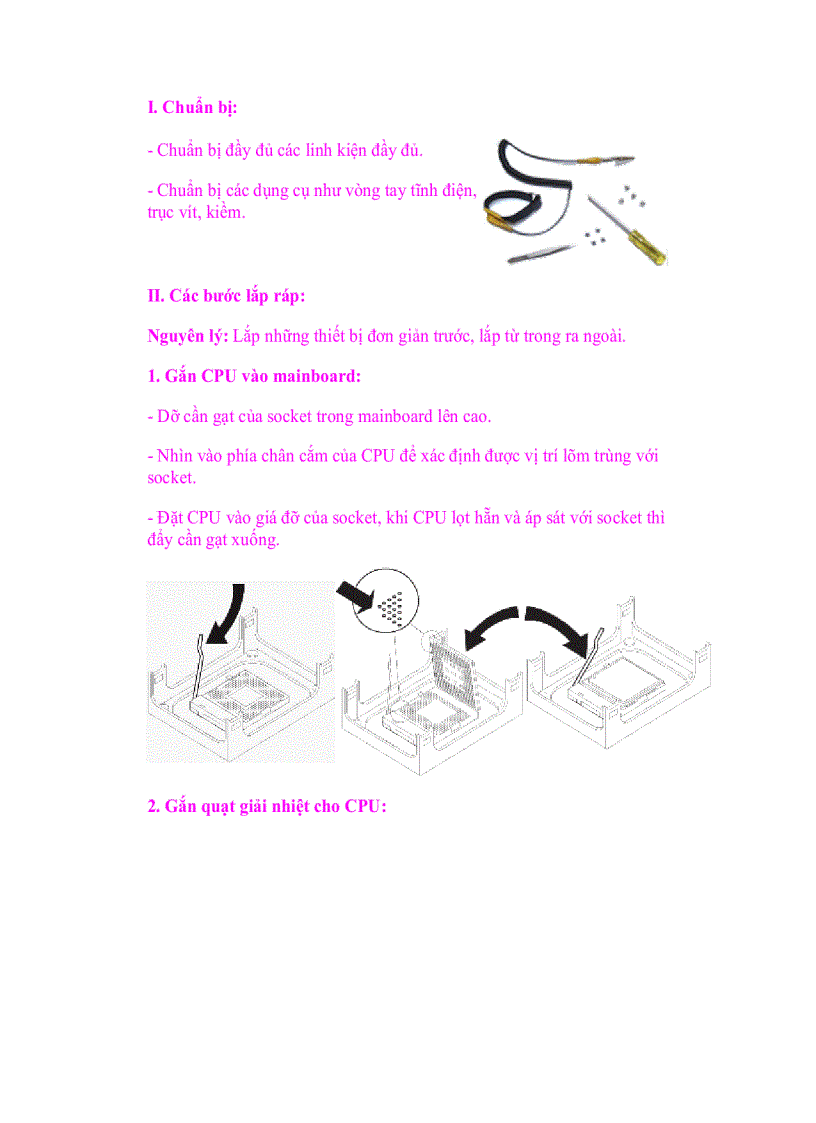 image for page Kỹ thuật lắp ráp bảo hành pc