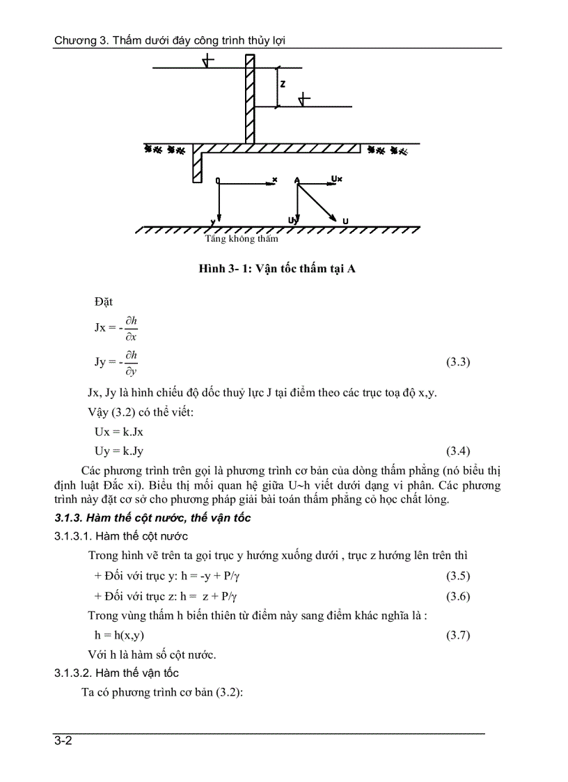 image for page Thấm dưới đáy công trình thuỷ lợi