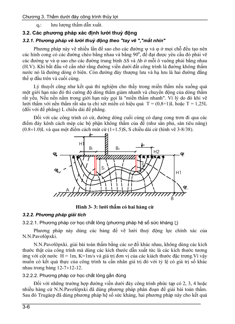 image for page Thấm dưới đáy công trình thuỷ lợi