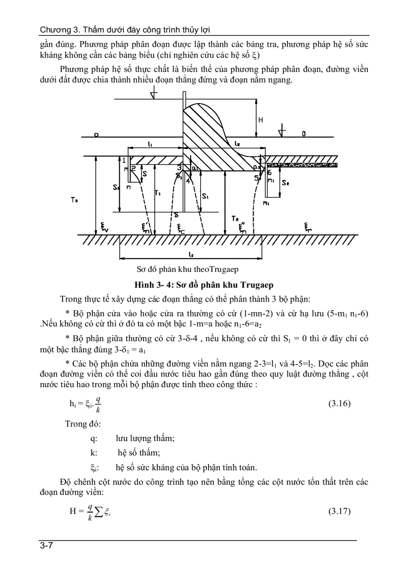 image for page Thấm dưới đáy công trình thuỷ lợi