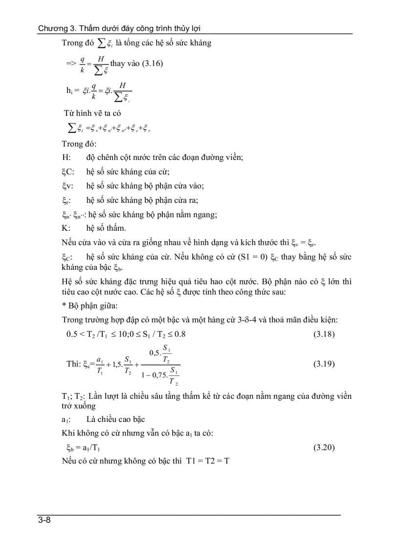 image for page Thấm dưới đáy công trình thuỷ lợi