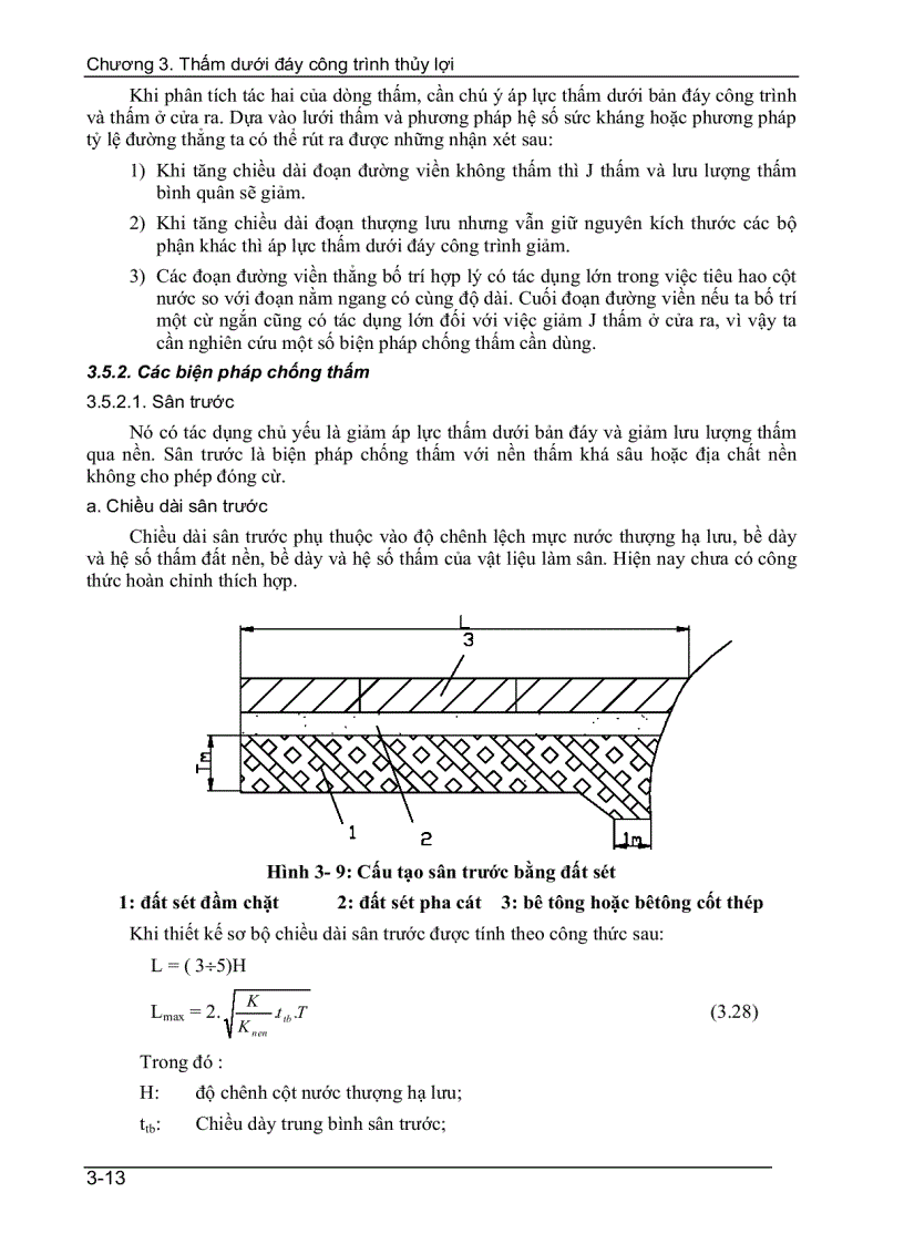 image for page Thấm dưới đáy công trình thuỷ lợi