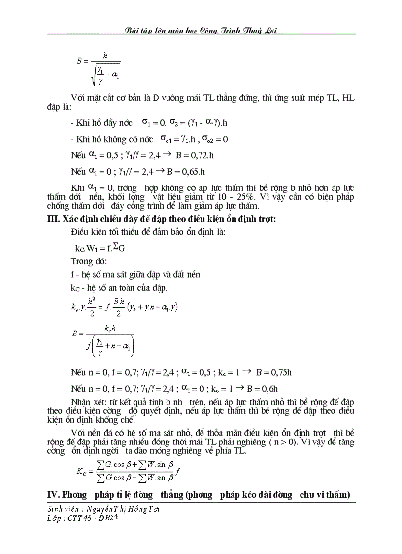 image for page Bài tập lớn môn học Công Trình Thuỷ Lợi