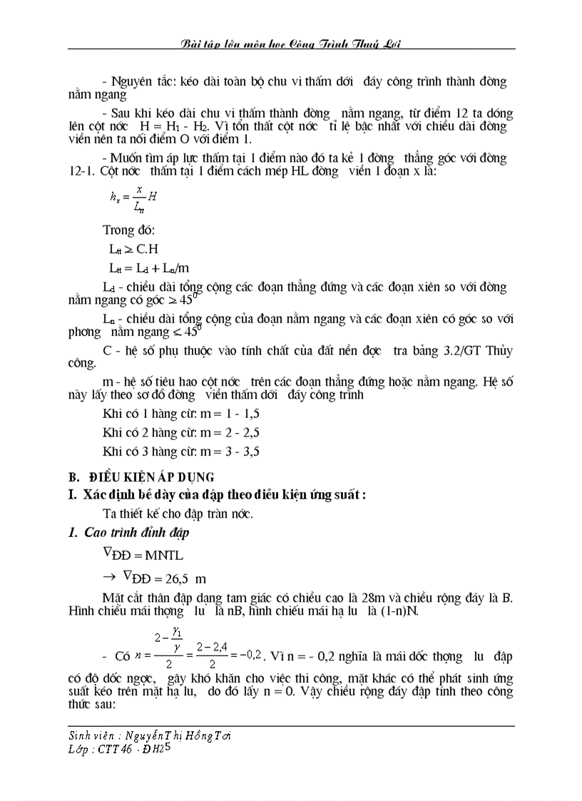 image for page Bài tập lớn môn học Công Trình Thuỷ Lợi
