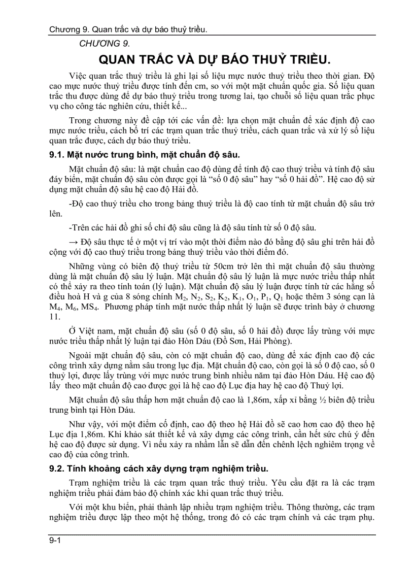 image for page Quan trắc và dự báo thuỷ triều