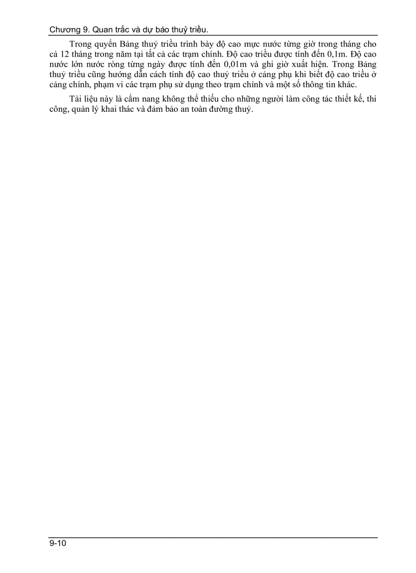 image for page Quan trắc và dự báo thuỷ triều