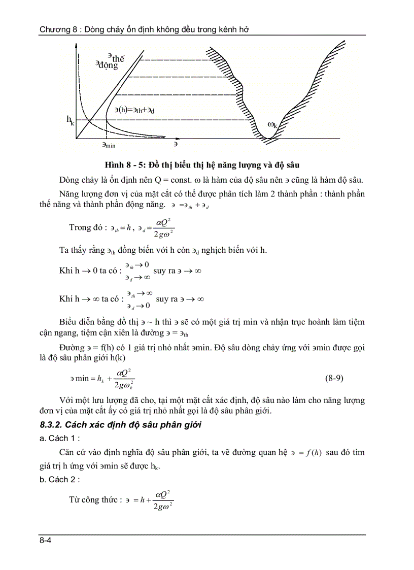 image for page Dòng chảy ổn định không đều trong kênh hở