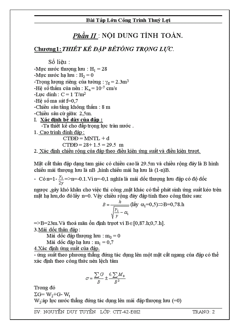 image for page Thiết kế đập bêtông trọng lực