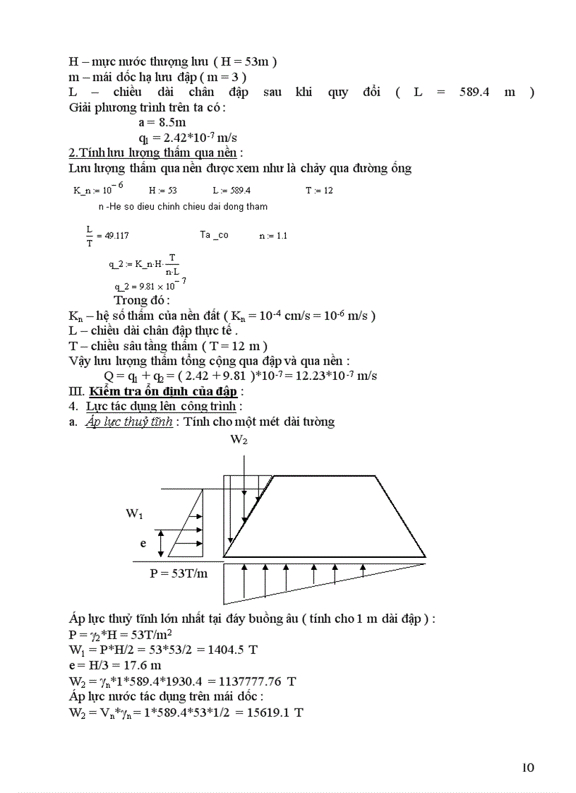 image for page Thiết kế đập đất đồng chất