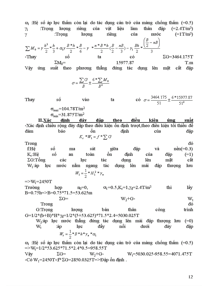 image for page Thiết kế đập đất đồng chất