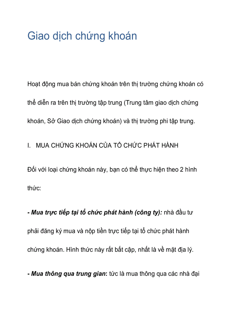 image for page Giao dịch chứng khoán