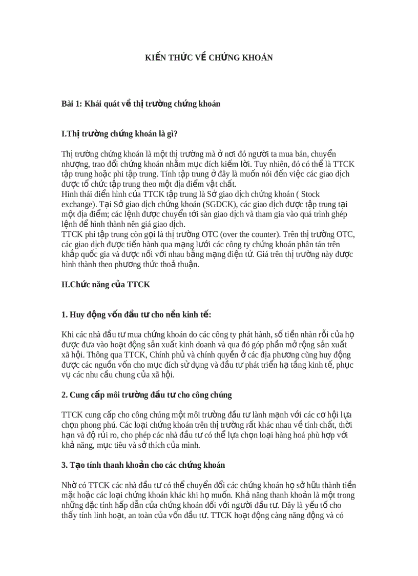 image for page Kiến thức về chứng khoán