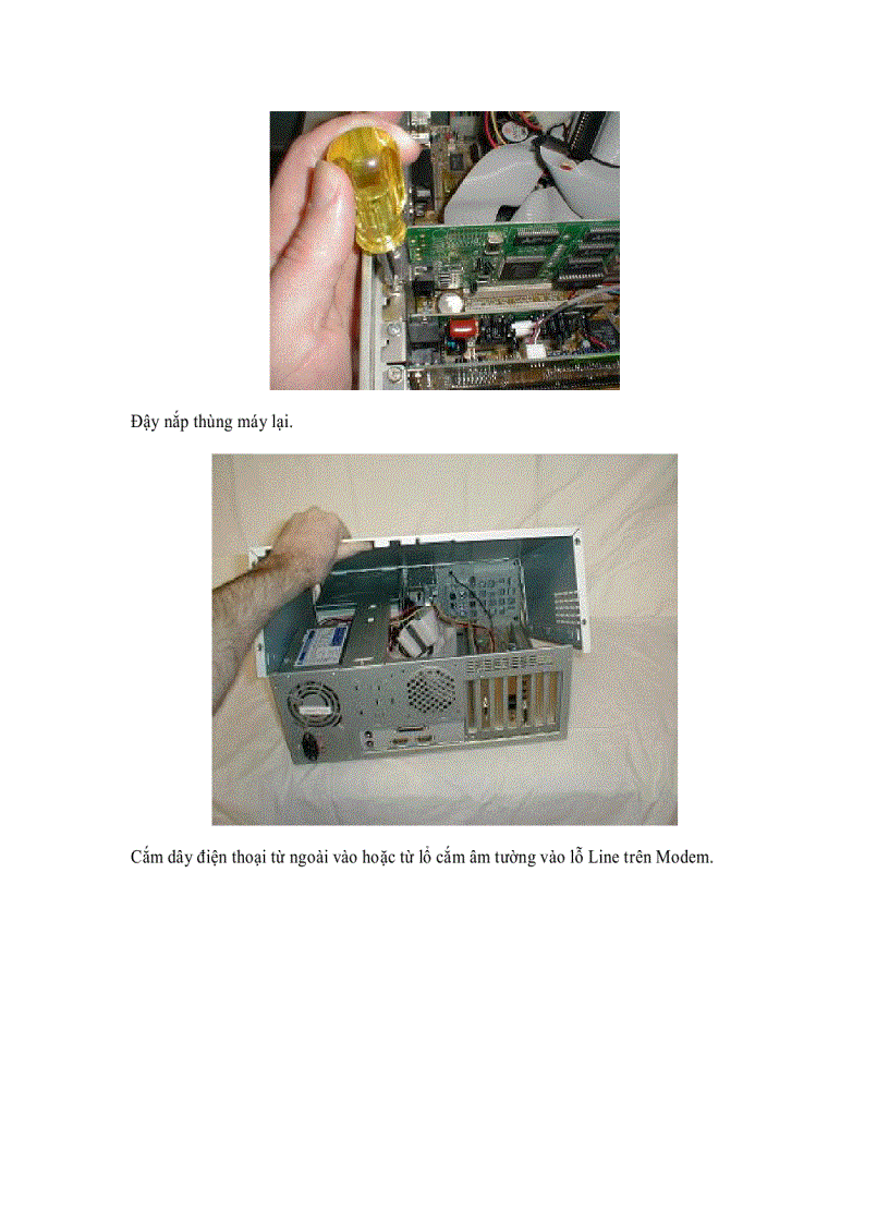 image for page Cách ráp Modem vào máy vi tính