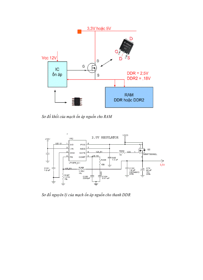 image for page Mainboard Mạch nguồn cho RAM và AGP