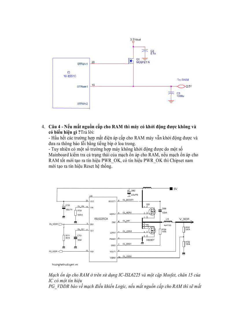 image for page Mainboard Mạch nguồn cho RAM và AGP