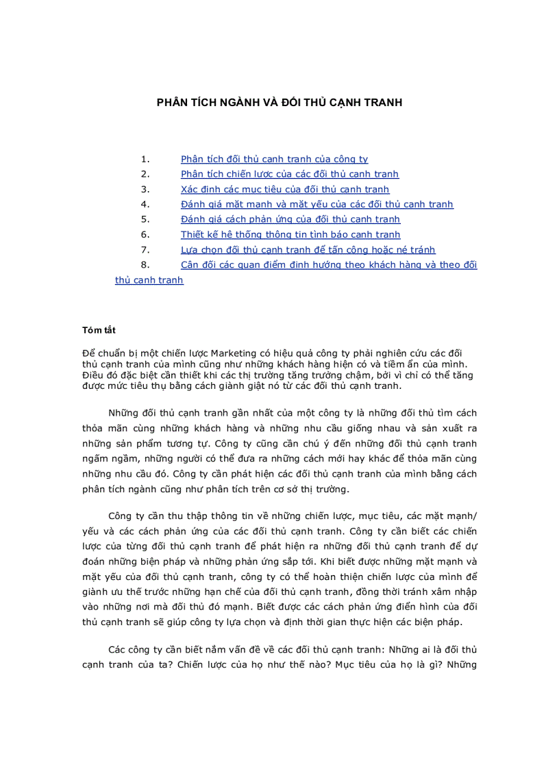 image for page Phân tích ngành và đối thủ cạnh tranh