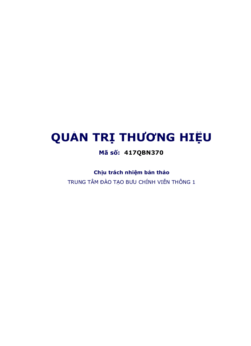 Quản trị thương hiệu 1