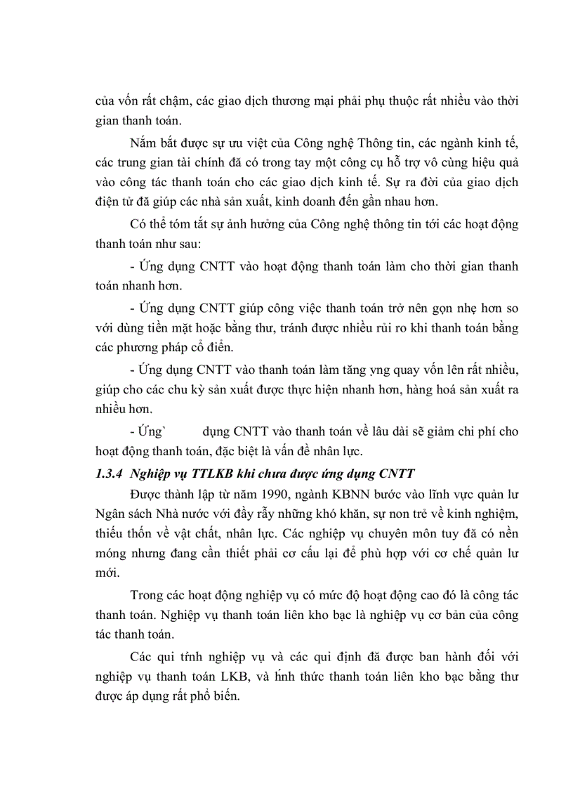 image for page Luận văn Ứng dụng công nghệ thông tin vào nghiệp vụ thanh toán