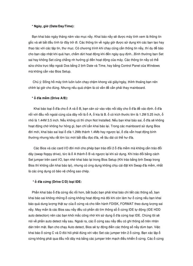 image for page Cách Setup BIOS