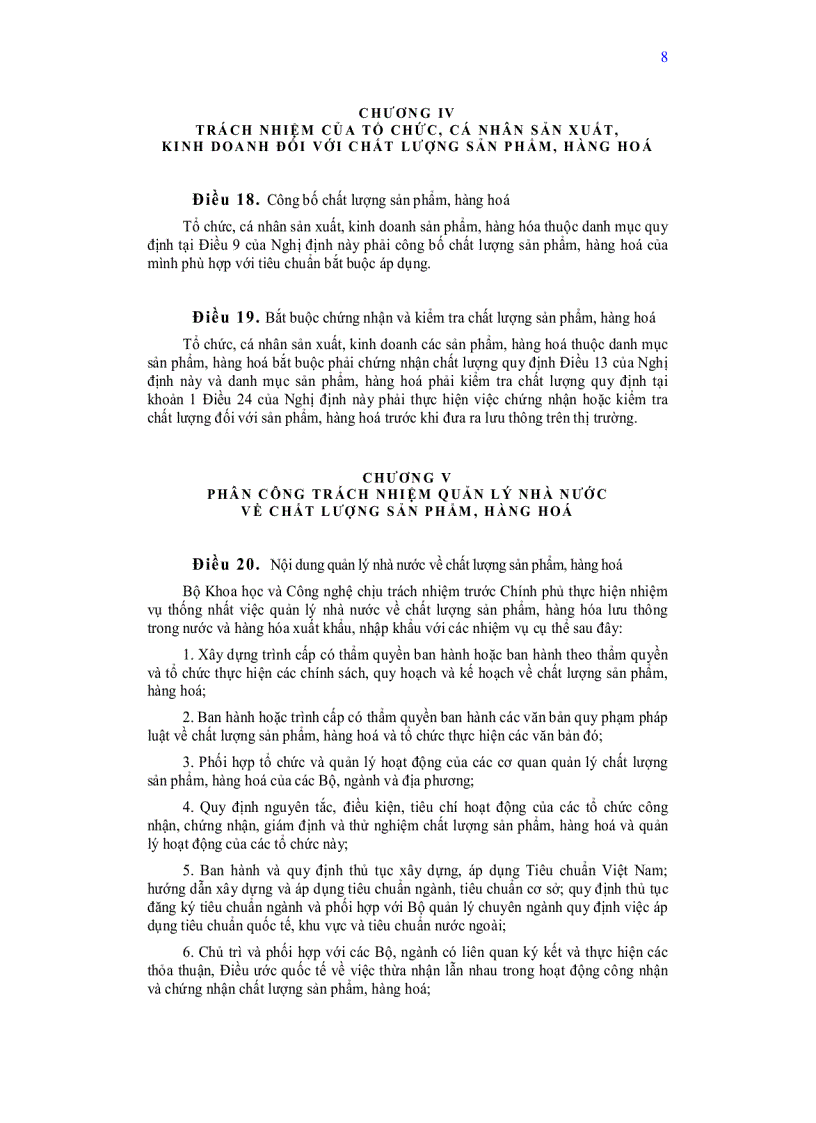 image for page Nghị định của chính phủ quy định quản lý nhà nước về chất lượng sản phẩm hàng hoá