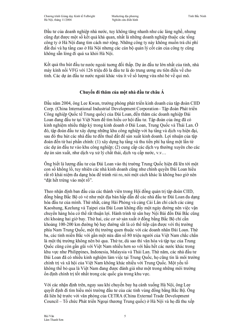 image for page Chuyến đi thăm của một nhà đầu tư châu Á