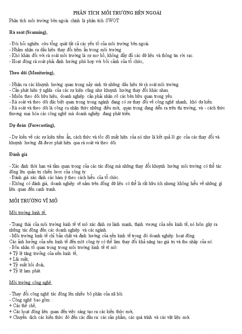 image for page Phân tích môi trường bên ngoài
