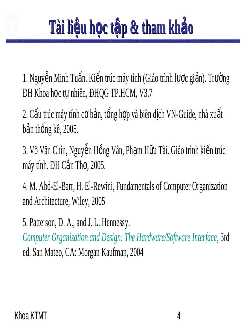 image for page Kiến thức cơ bản về kiến trúc một máy tính