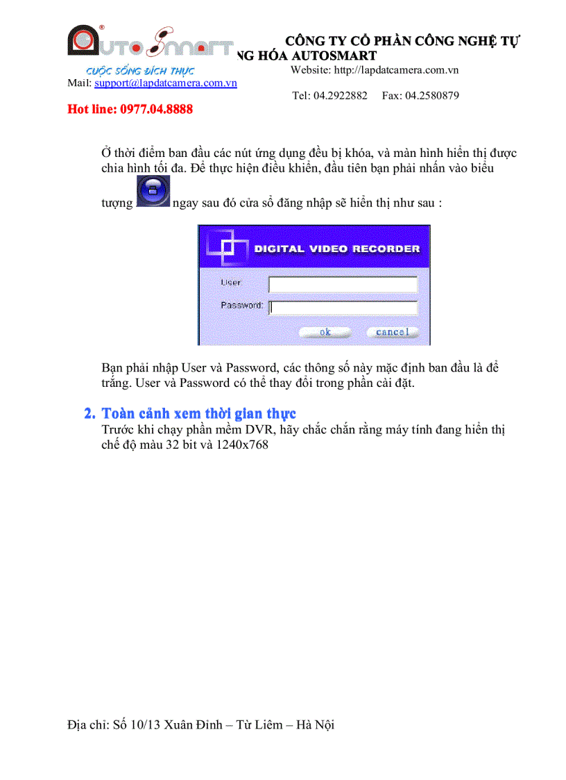 image for page Tài liệu hướng dẫn sử dụng hệ thống camera giám sát vietsens sử dụng card dvr