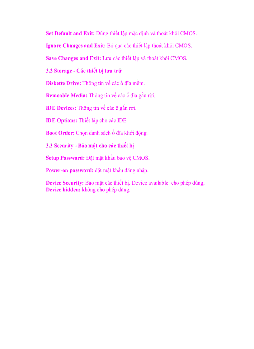 image for page Thiết lập CMOS