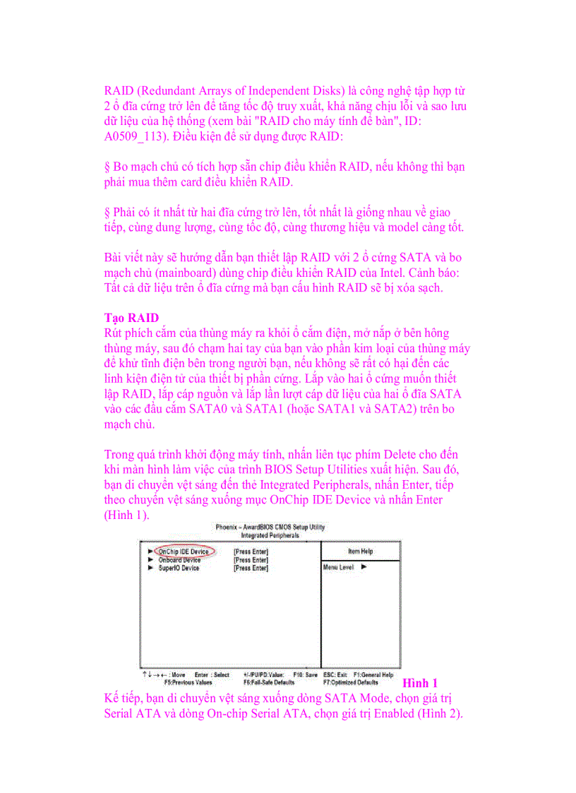 image for page Thiết lập RAID