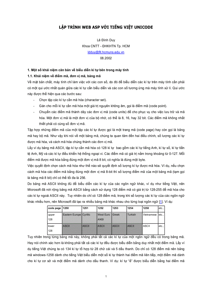 image for page Lập trình web asp với tiếng việt unicode