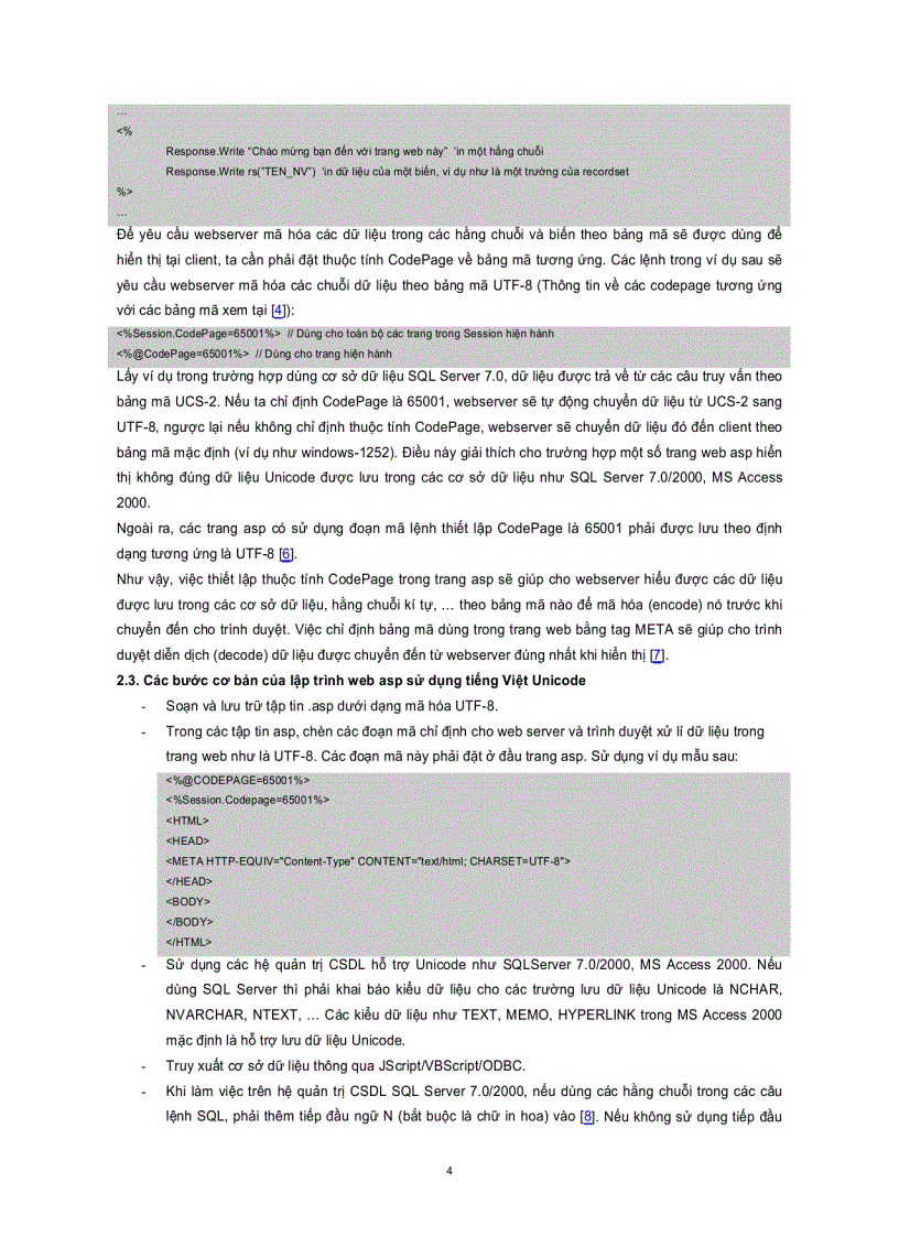 image for page Lập trình web asp với tiếng việt unicode