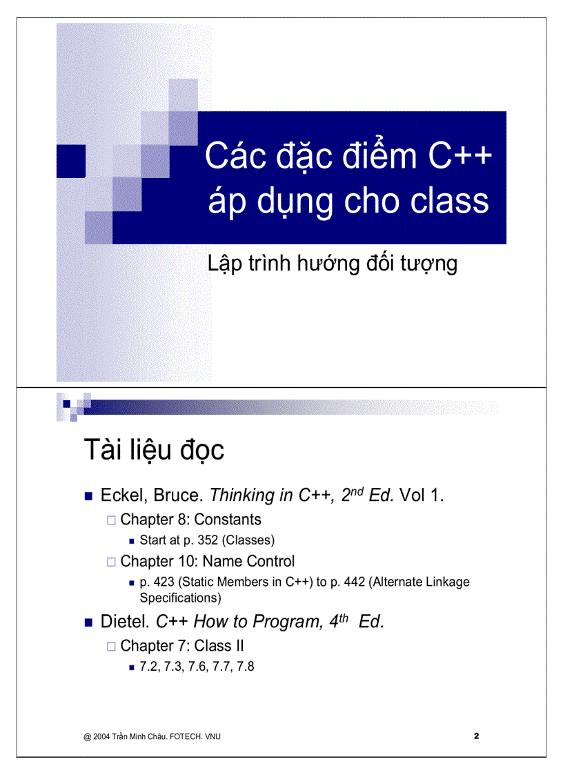 image for page Các đặc điểm C áp dụng cho class