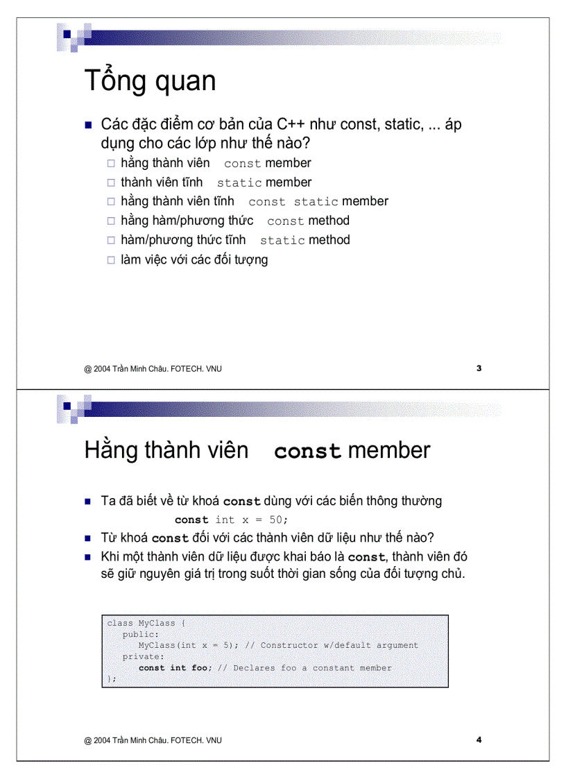 image for page Các đặc điểm C áp dụng cho class