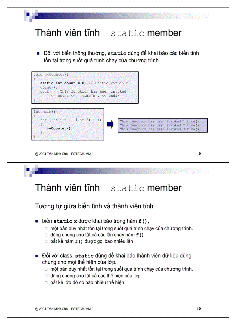 image for page Các đặc điểm C áp dụng cho class