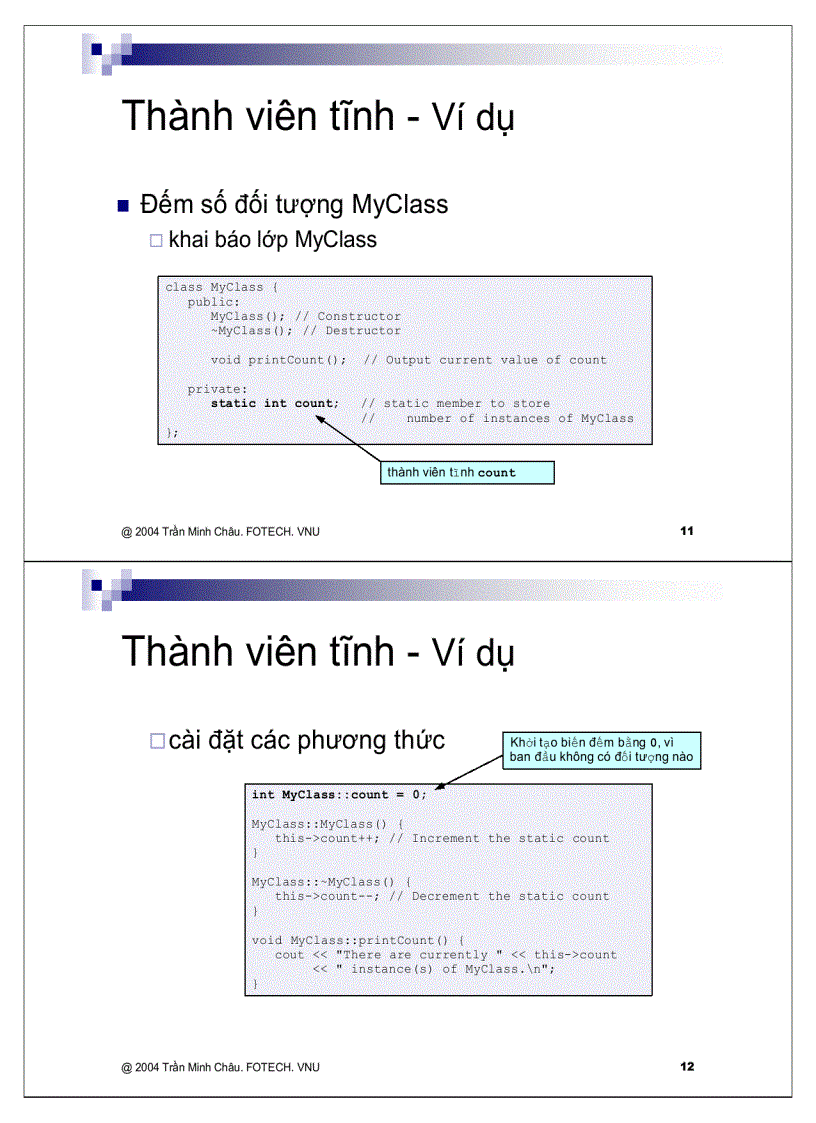 image for page Các đặc điểm C áp dụng cho class