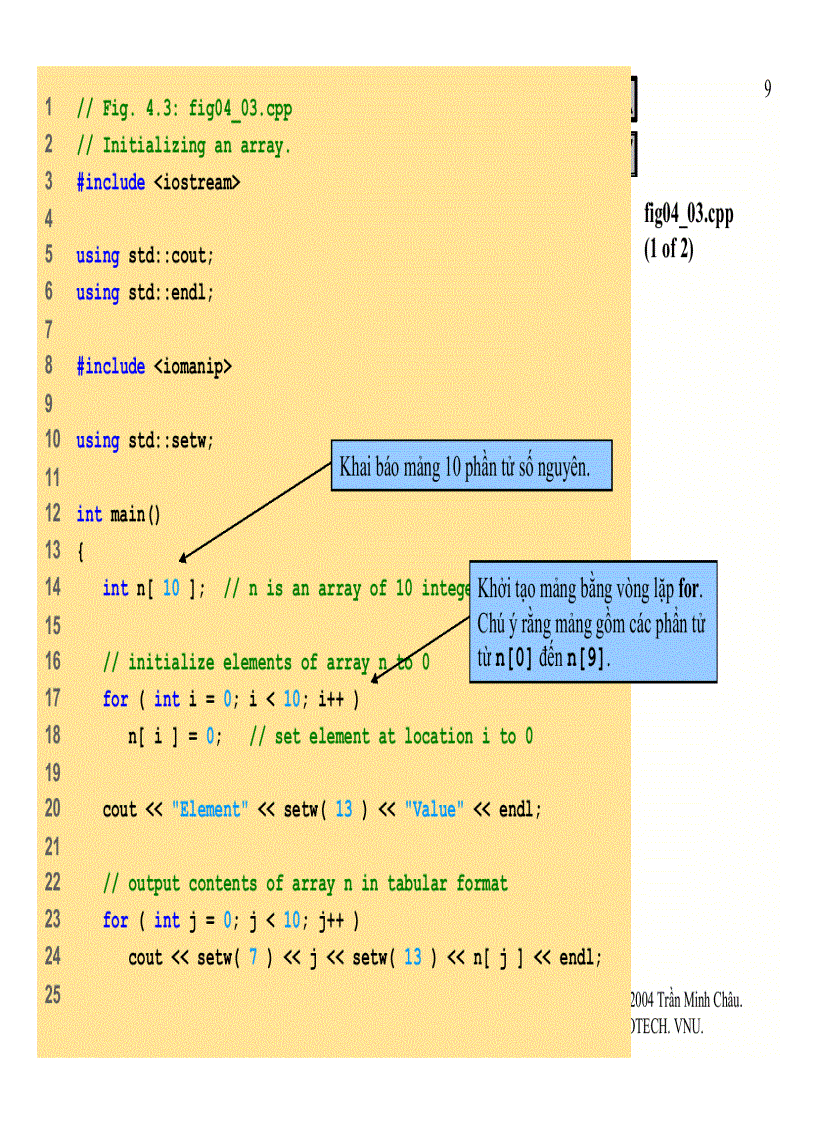 image for page Mảng trong C