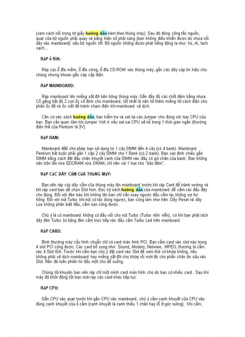 image for page Cần biết khi tự ráp máy tính