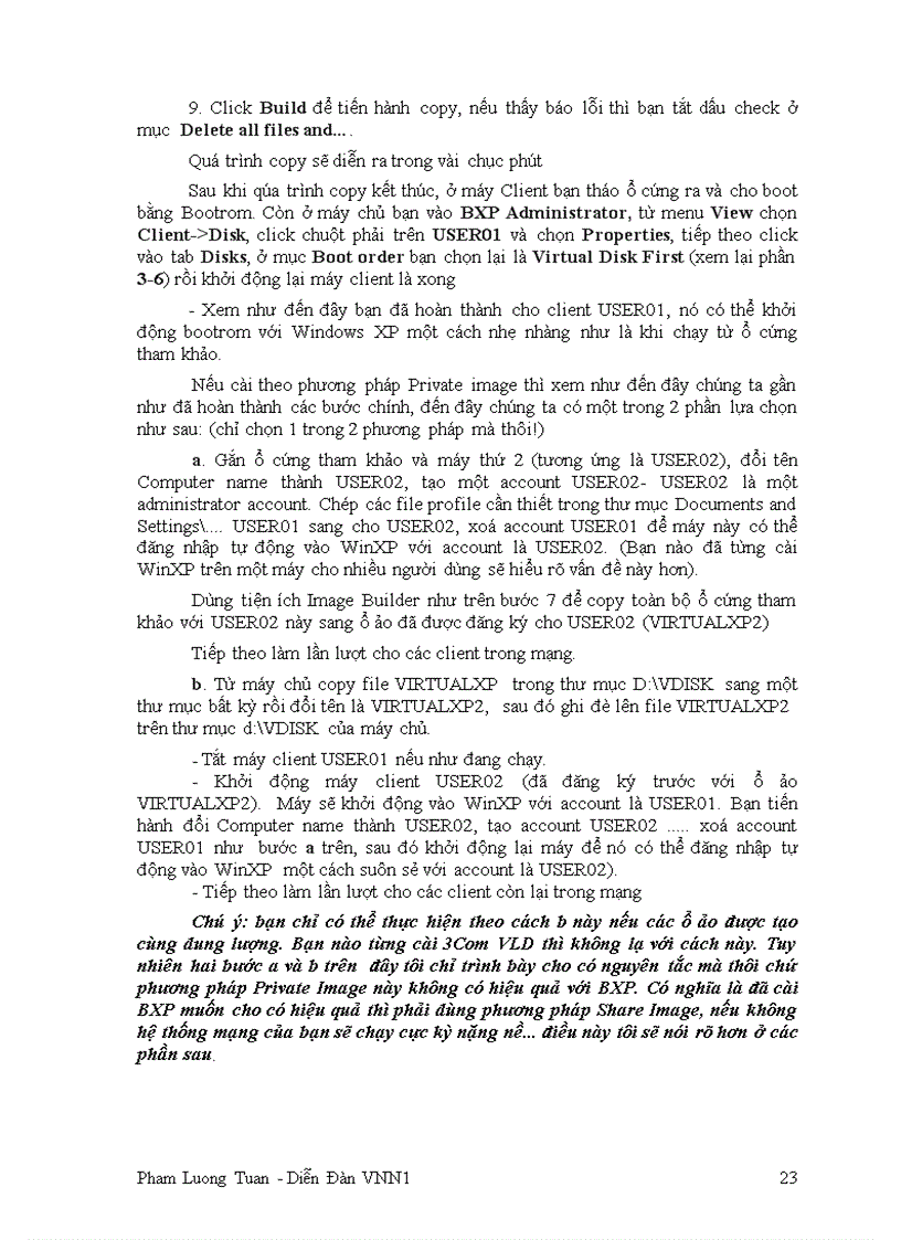 image for page Hướng dẫn cài đặt hệ thống mạng bootrom winxp với phần mềm