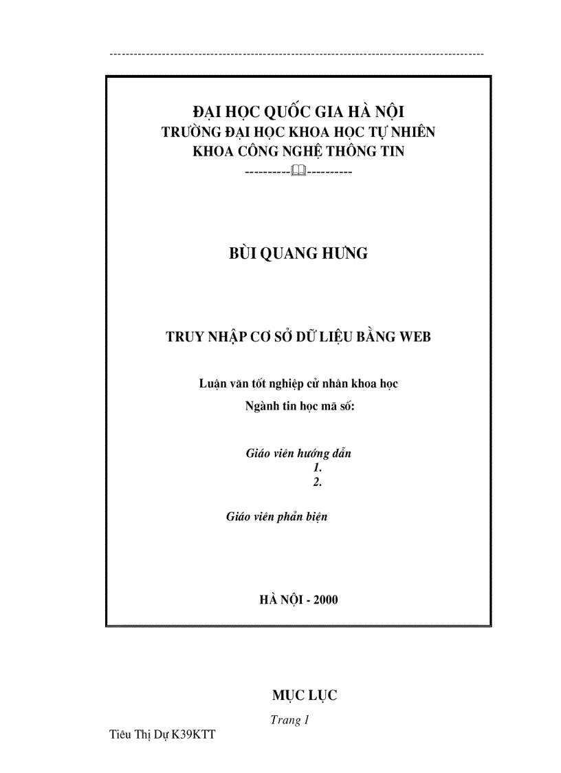 image for page Cơ sở dữ liệu bằng Web