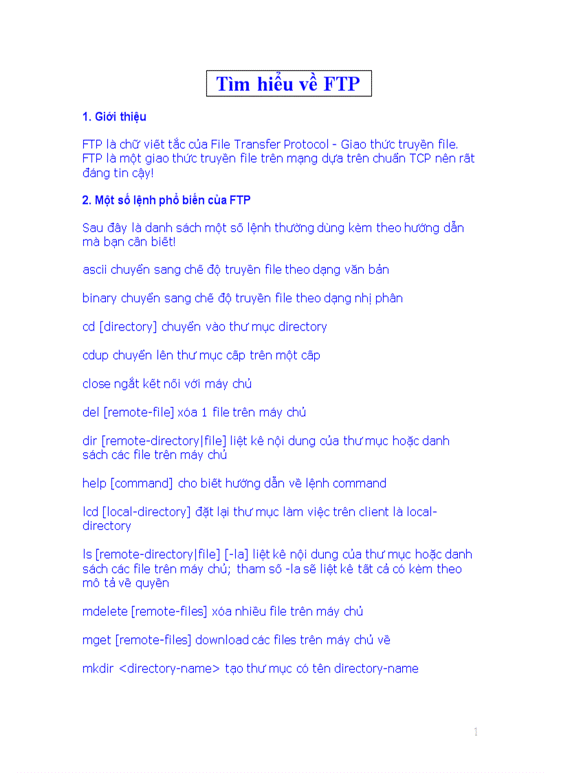 image for page Tìm hiểu FTP