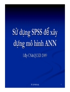 Sử dụng SPSS để xây dựng mô hình ANN