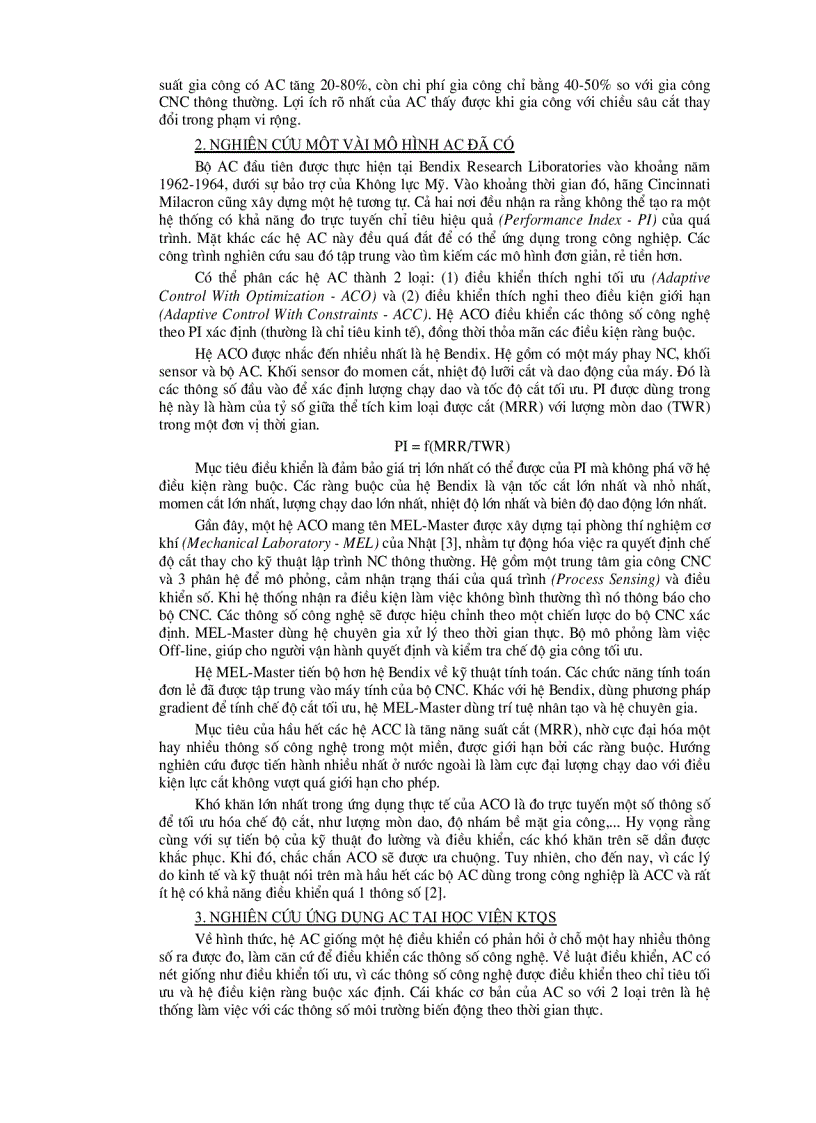 image for page Điều khiển thích nghi máy công cụ điều khiển số